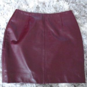 Lord and Taylor Red Leather Mini Skirt - 2P